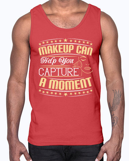 Makeup can help you capture a moment Style 195#-makeup Cotton Tank