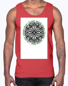 Mandala Garden Round 910#- mandala- Cotton Tank