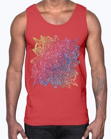 Mandala Teach Love Inspire Rainbow Glitter 762#- mandala- Cotton Tank