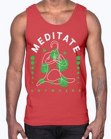 Meditate Anywhere 420#- yoga- Cotton Tank