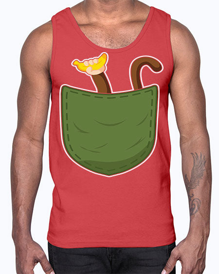 Monkey Banana Cute Monkey in 10#- monkey- Cotton Tank