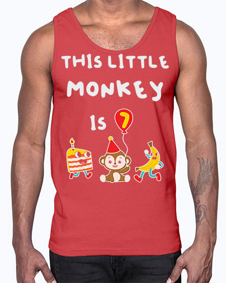 Monkey Birthday Little Monkey 12#- monkey- Cotton Tank