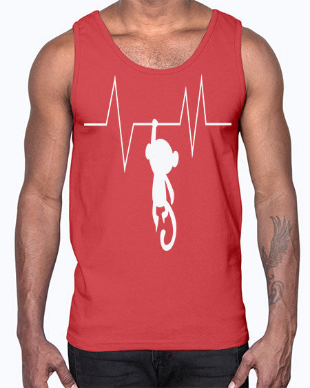 Monkey Heartbeat 14#- monkey- Cotton Tank