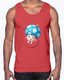 Mushroom 188#- cartoon food- Cotton Tank