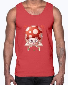 Mushroom 189#- cartoon food- Cotton Tank