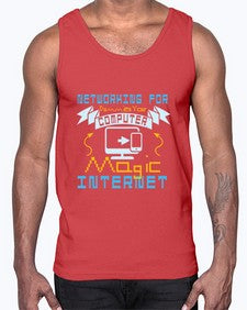 Networking for dummies your computer magic internet 22#- computer- Cotton Tank