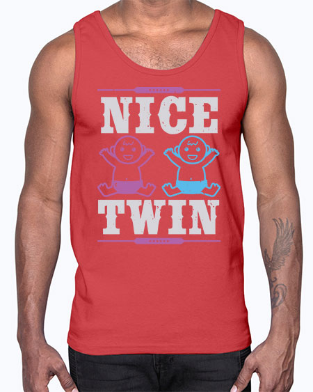 Nice Twin Style 167#- baby shower- Cotton Tank