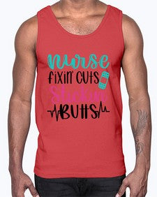 Nurse Fixin Cuts Stickin Style Style 1153#- nurse- Cotton Tank