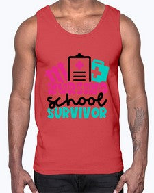 Nursing School Survivor Style Style 1278#- nurse- Cotton Tank