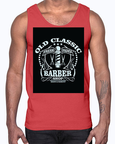 Old Classic Barber1284#- barber- Cotton Tank