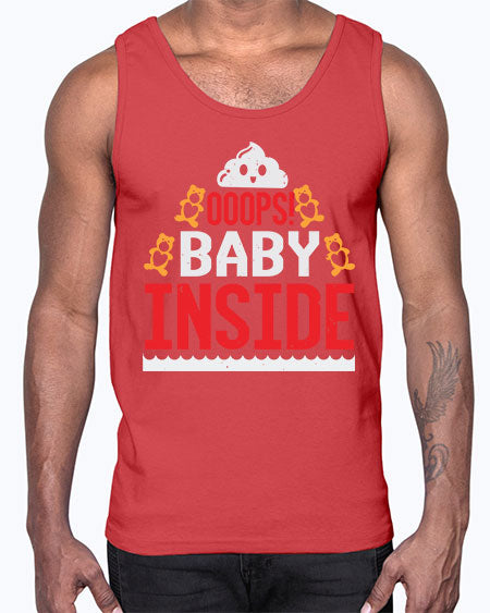 Ooops baby inside Style 179#- baby shower- Cotton Tank