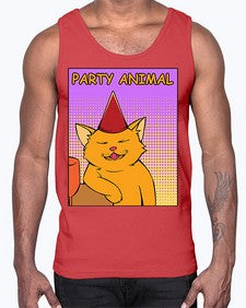 Party Animal 978#- art pop art- Cotton Tank