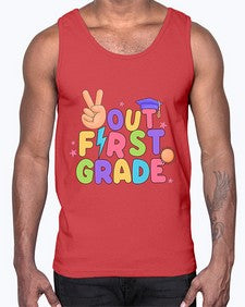 Peace Out first Grade Peace 625#- first grade- Cotton Tank