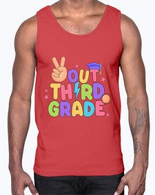 Peace Out third Grade Peace 648#- third grade- Cotton Tank