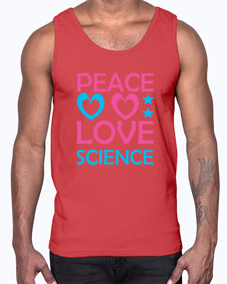 PeacelovescienceScience tshirt design Peacelovescience Sciencetshirtdesign 159#- general science- Cotton Tank
