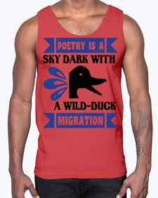 Poetry is a sky dark with a wildduck migration Style 22#- ducks- Cotton Tank