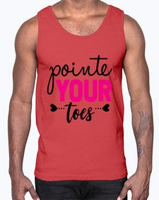 Pointe your toes 176#- ballet- Cotton Tank