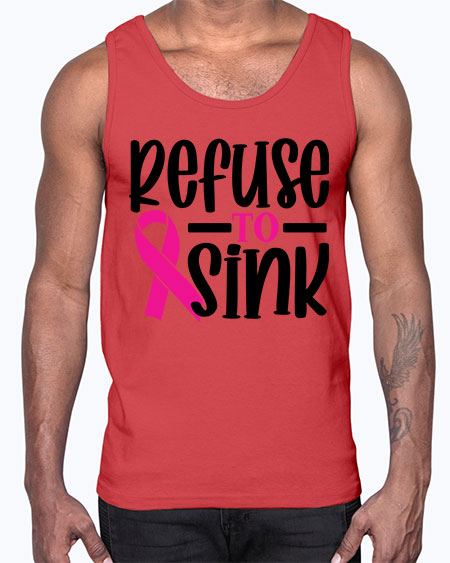 Refuse to Sink 9#- breast cancer- Cotton Tank