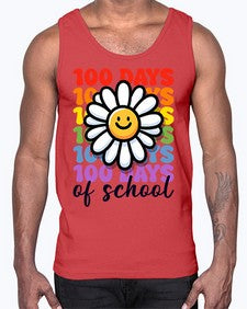 Retro Flower one hundred Days Of 752#- one hundred days- Cotton Tank