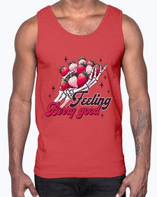 Retro Summer Doing My Berry 1506#- strawberry- Cotton Tank