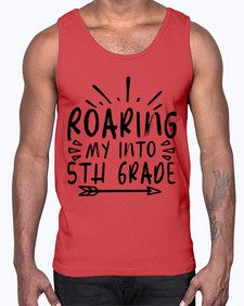 Roaring My Into fifth Grade 758#- fifth grade- Cotton Tank
