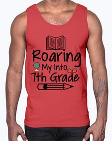 Roaring My Into seventh Grade 763#- seventh grade- Cotton Tank