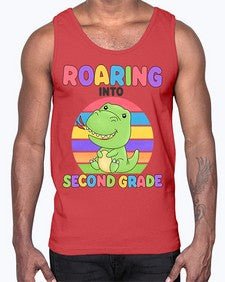Roaring to second Grade Trex 772#- second grade- Cotton Tank