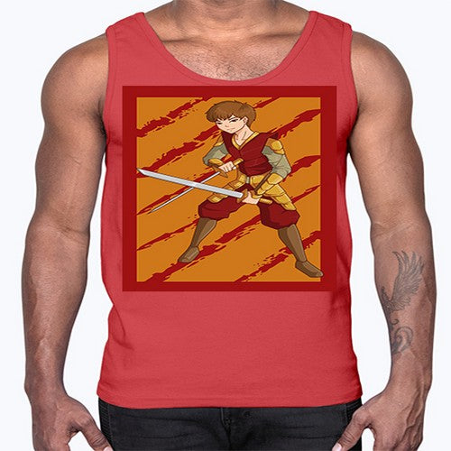 Samurai boy 95#- anime- Cotton Tank