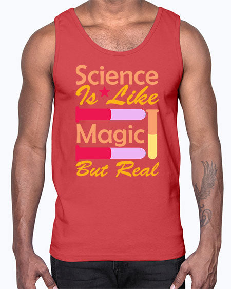 ScienceIsLikeMagicButScience tshirt design Sciencetshirtdesign 50#- general science- Cotton Tank