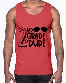 Second Grade Dude 816#- second grade- Cotton Tank