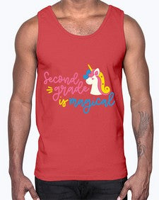 Second Grade Is Magical 822#- second grade- Cotton Tank