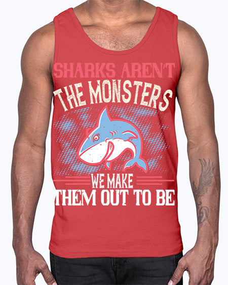 Sharks aren’t the monsters we make them out to be Style 24#- shark-fish- Cotton Tank