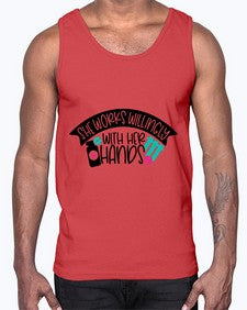 She Works Willingly With Her Hands Style Style 1389#- nurse- Cotton Tank