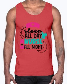 Sleep All Day Nurse All Night Style Style 1397#- nurse- Cotton Tank