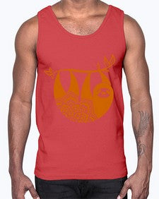 SlothMandala 1076#- mandala- Cotton Tank