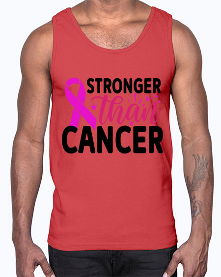 Stronger Than Cancer 6#- breast cancer- Cotton Tank