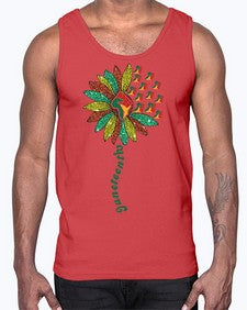 Sunflower Fist Juneteenth Black History 24#- black juneteenth- Cotton Tank