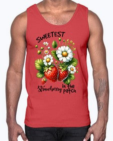 Sweetest Strawberry In The Patch 1598#- strawberry- Cotton Tank
