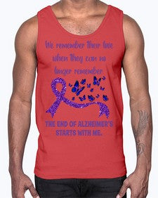 The End Of AlzheimerS Start With Me 217#- alzheimers- Cotton Tank