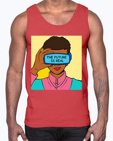 The Future is Real 1151#- art pop art- Cotton Tank