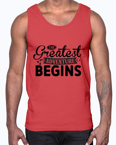 The Greatest Adventure Begins 456#- kids- Cotton Tank