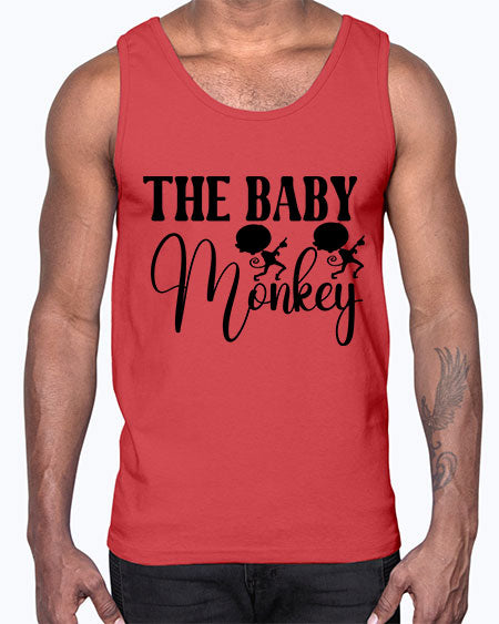 The baby monkey - monkey- Cotton Tank