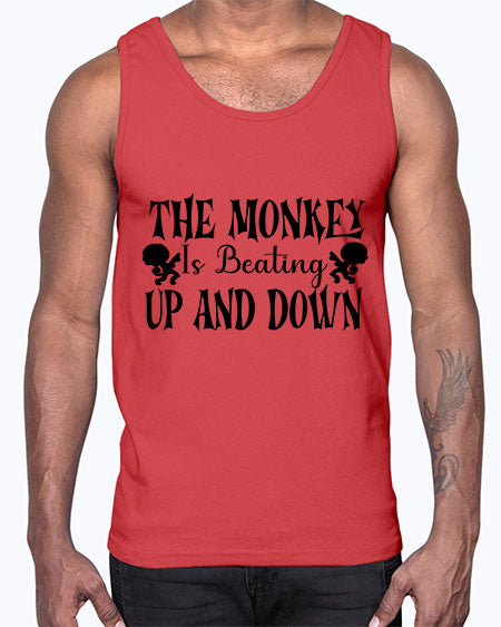 The monkey is beating up - monkey- Cotton Tank