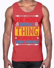 The most difficult thing in life is to know yourself Style 18#- Self awareness- Cotton Tank