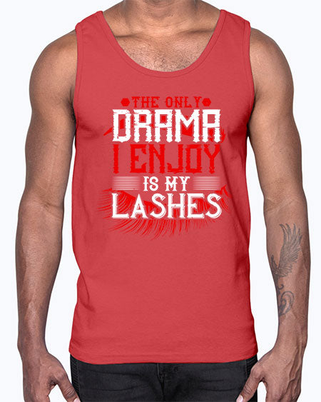 The only drama I enjoy is my lashes Style 182#-makeup Cotton Tank
