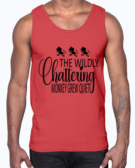 The wildly chattering monkey grew - monkey- Cotton Tank