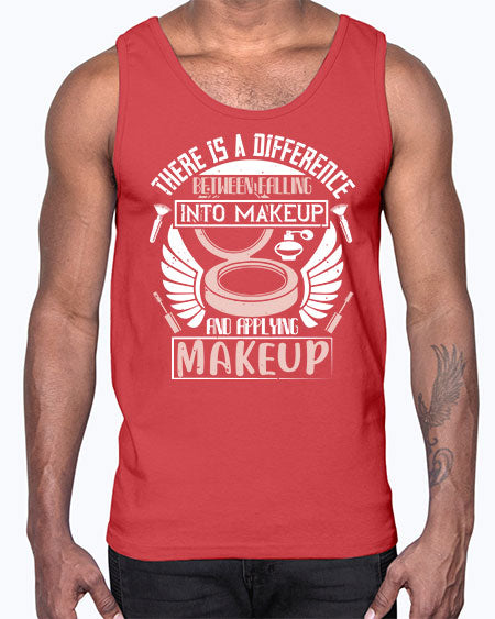 There is a difference between falling into makeup and applying makeup Style 178#-makeup Cotton Tank