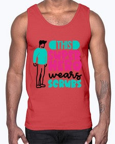 This Superhero Wears Scrubs Style Style 1564#- nurse- Cotton Tank