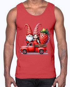 Truck Gnome Strawberries 1673#- strawberry- Cotton Tank