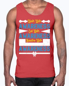 Walk with awareness Eat with awareness Breathe with awareness Style 9#- Self awareness- Cotton Tank